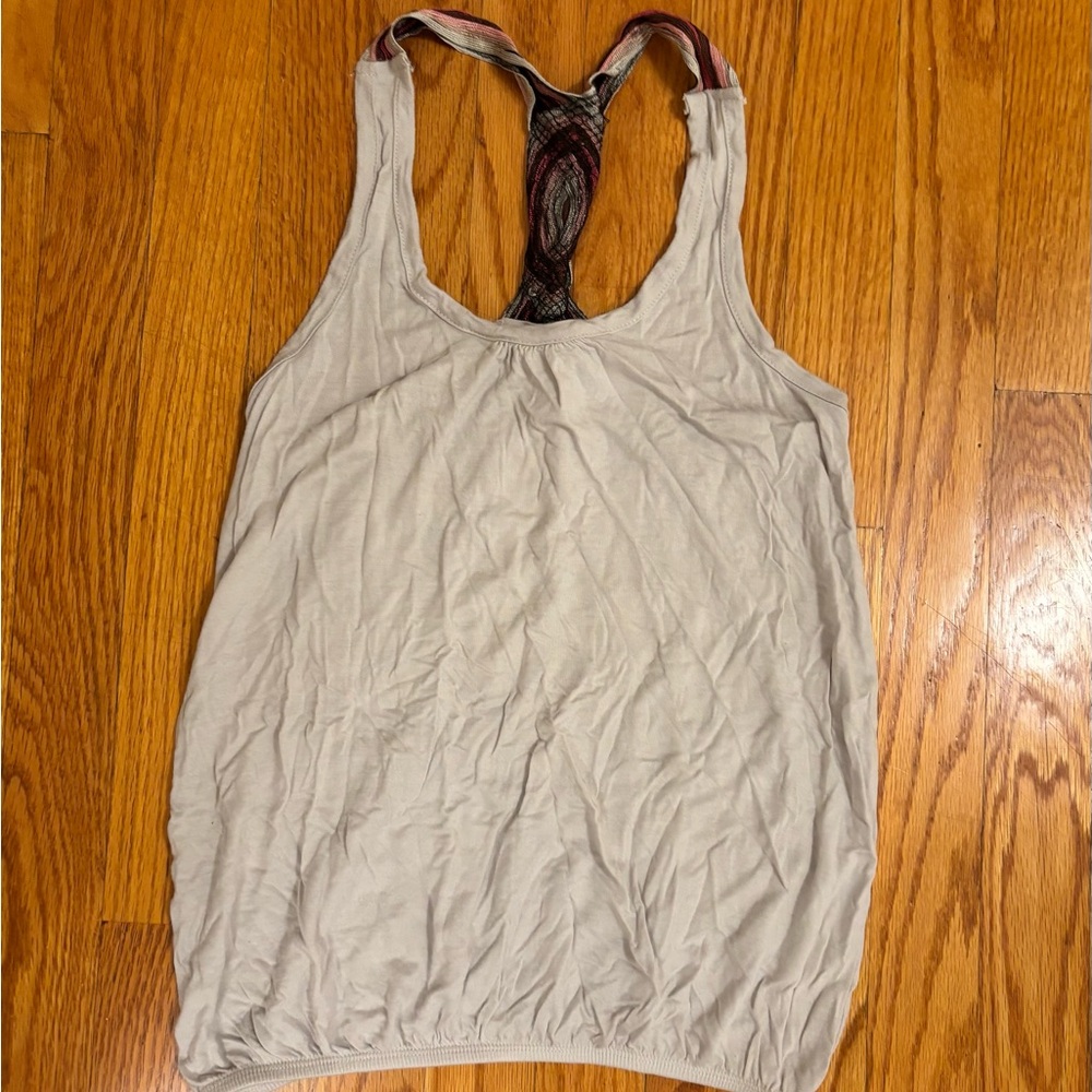 Love Notes Gray Sleeveless Open Back Tank Top
